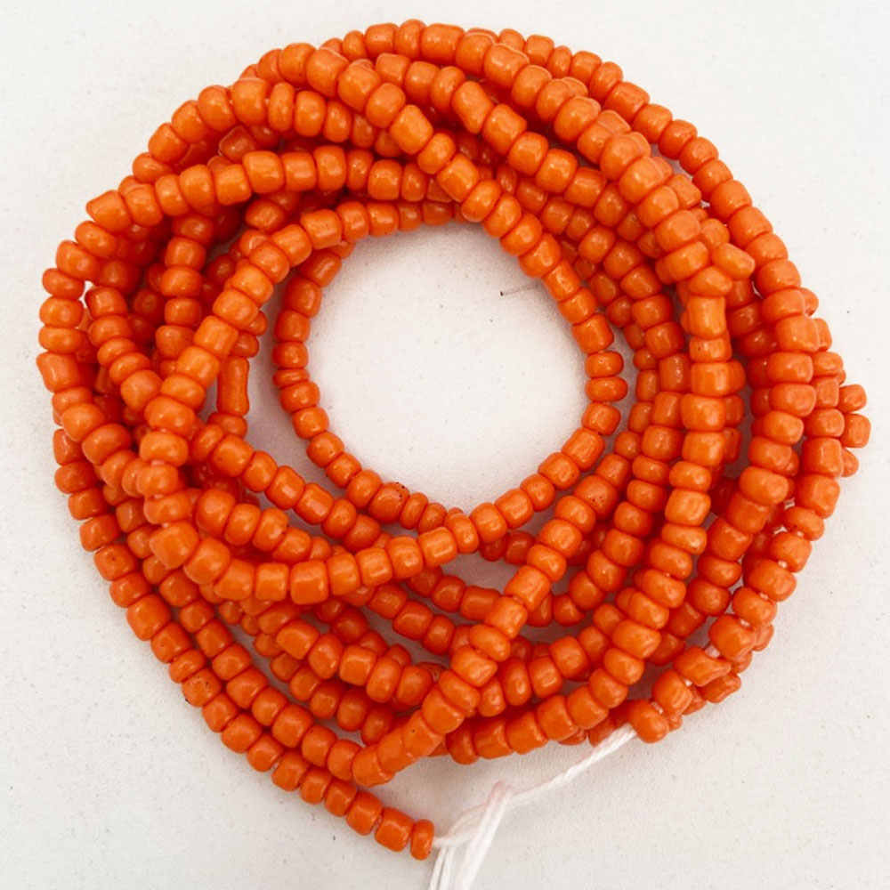 Orange 50 inch Cotton Tie-On Waistbead