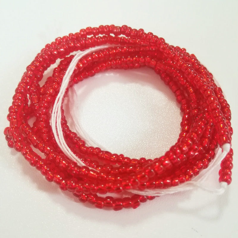 Glass Red Tie-On Waistbead