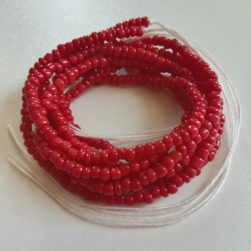 Wine Red Tie-On Waistbead